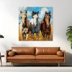 Tableau cheval-peinture murale