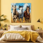 Tableau cheval-peinture murale