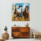 Tableau cheval-peinture murale