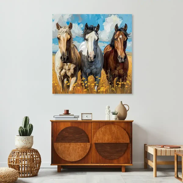 Tableau cheval-peinture murale