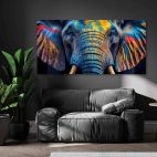 Tableau éléphant-couleur moderne