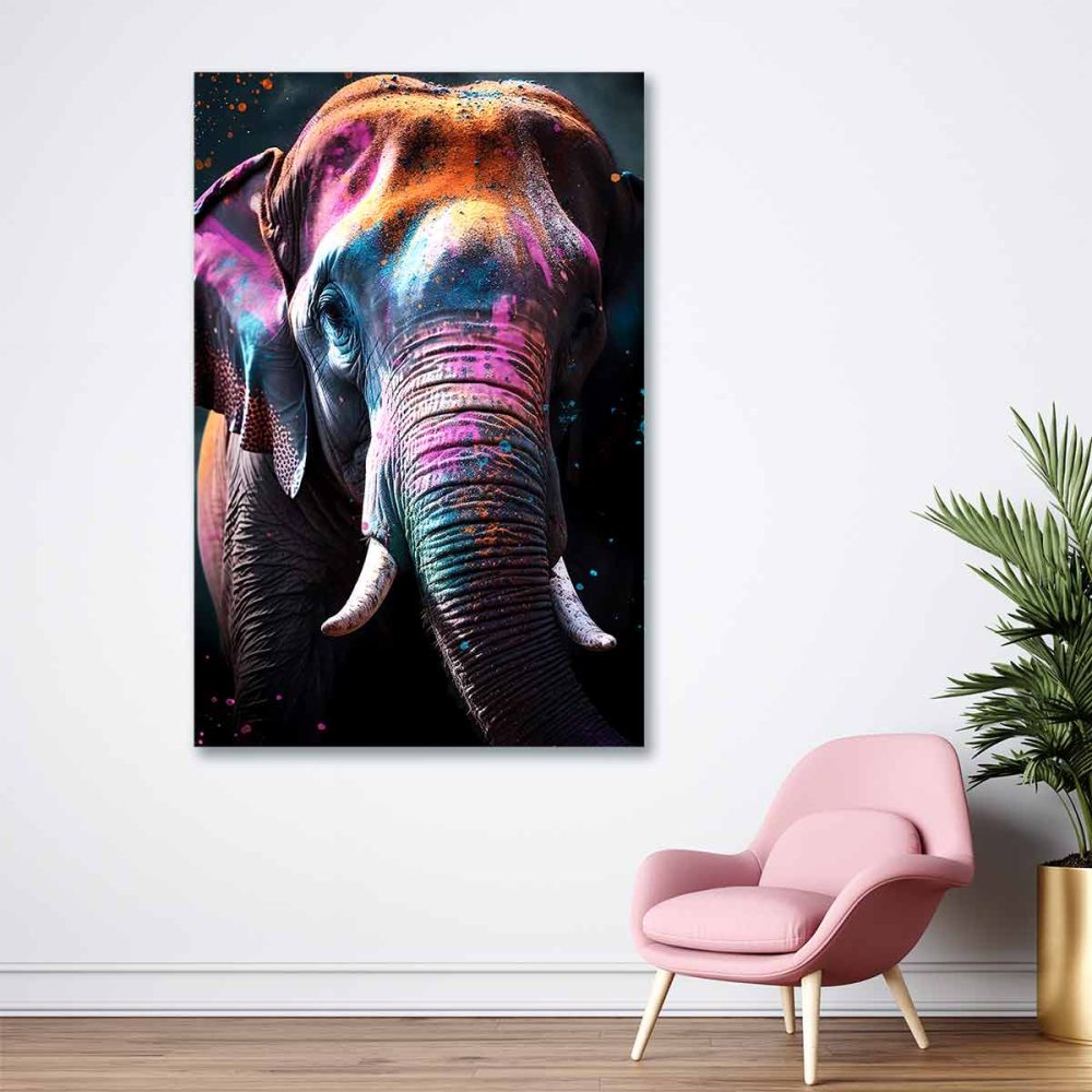 Tableau élephant-couleur pop Tableau élephant-couleur pop