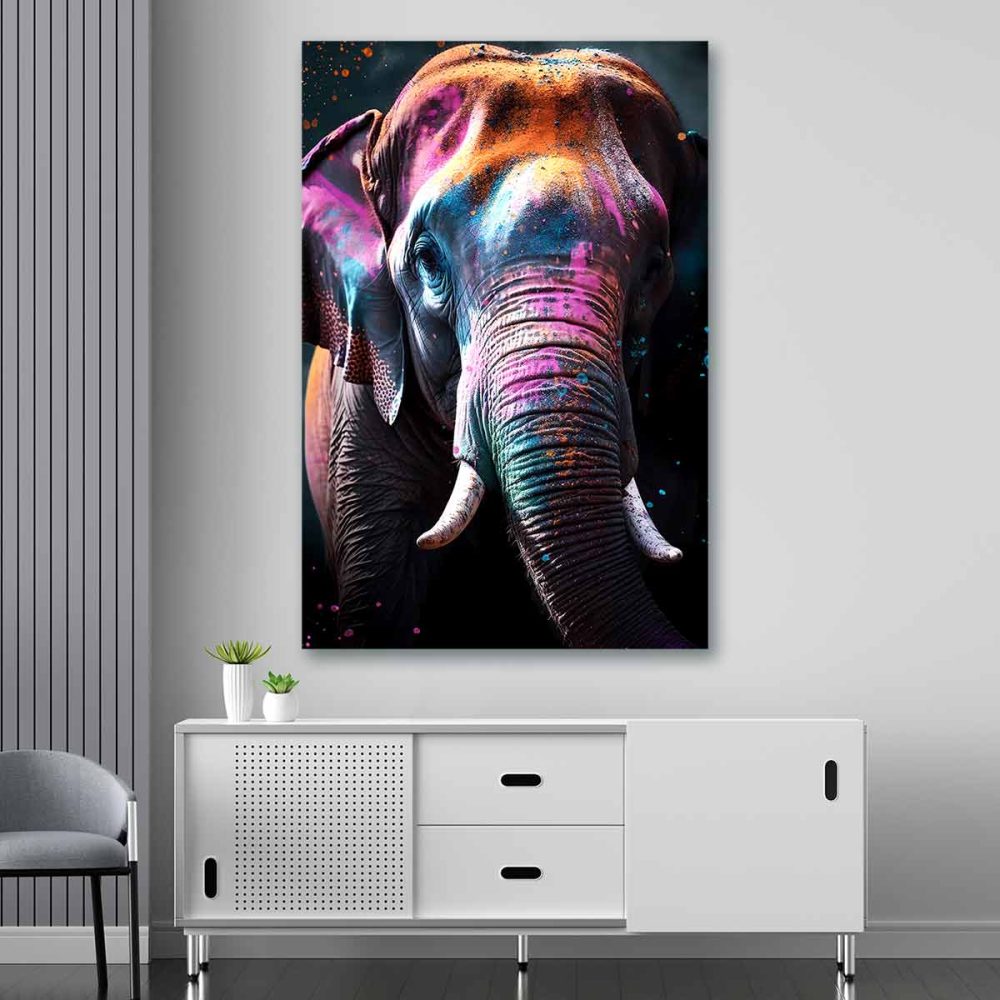 Tableau élephant-couleur pop Tableau élephant-couleur pop