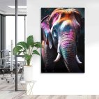 Tableau élephant-couleur pop