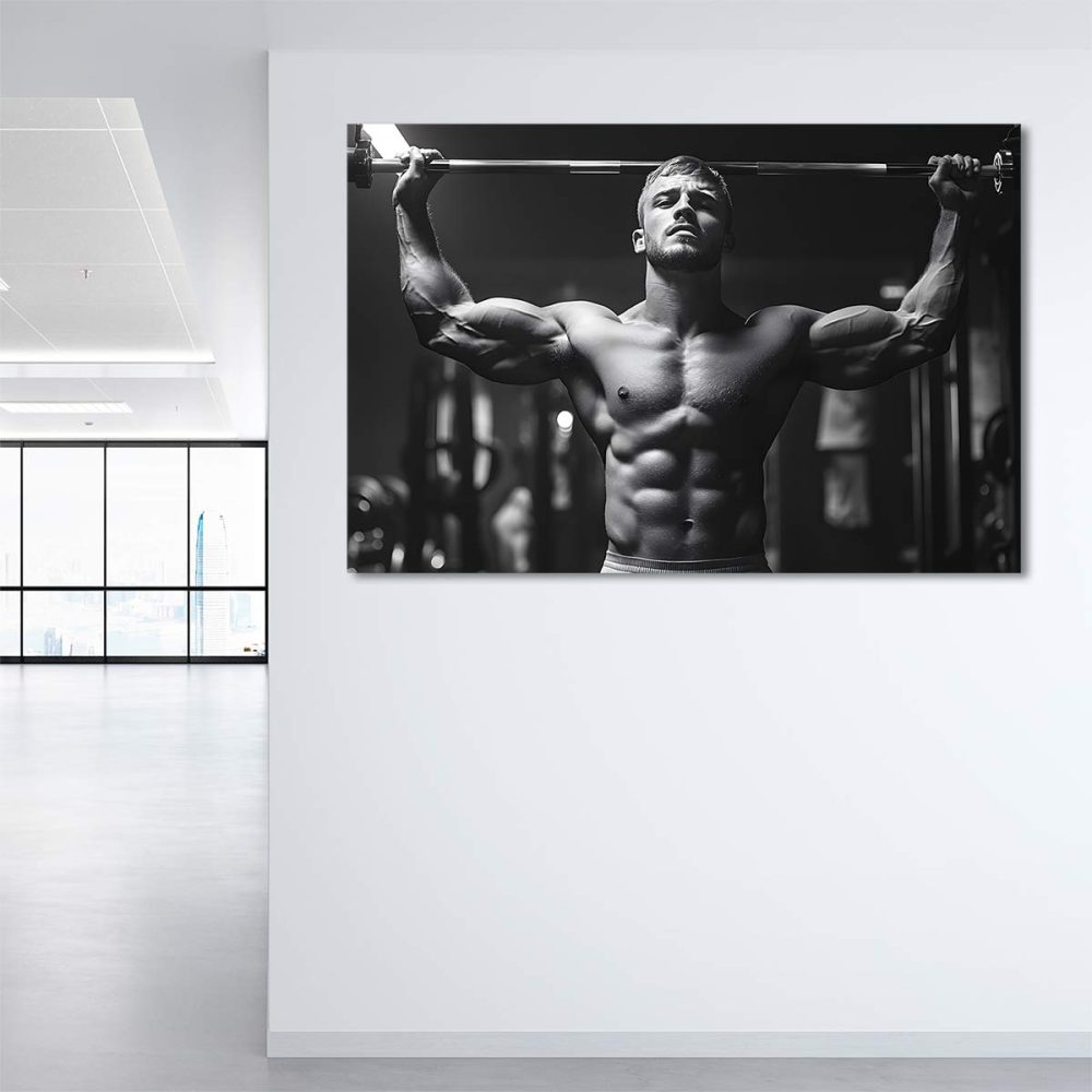 Tableau fitness noir et blanc Tableau fitness noir et blanc