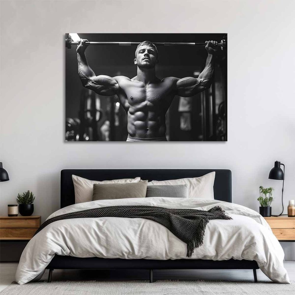 Tableau fitness noir et blanc Tableau fitness noir et blanc