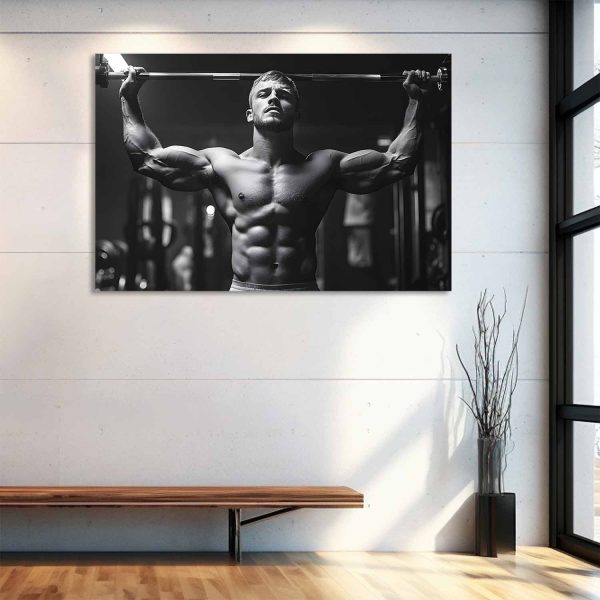 Tableau fitness noir et blanc