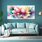 Tableau fleur-abstraction