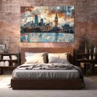 Tableau Londres style industriel
