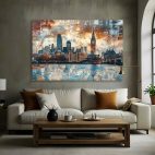 Tableau Londres style industriel