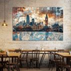 Tableau Londres style industriel