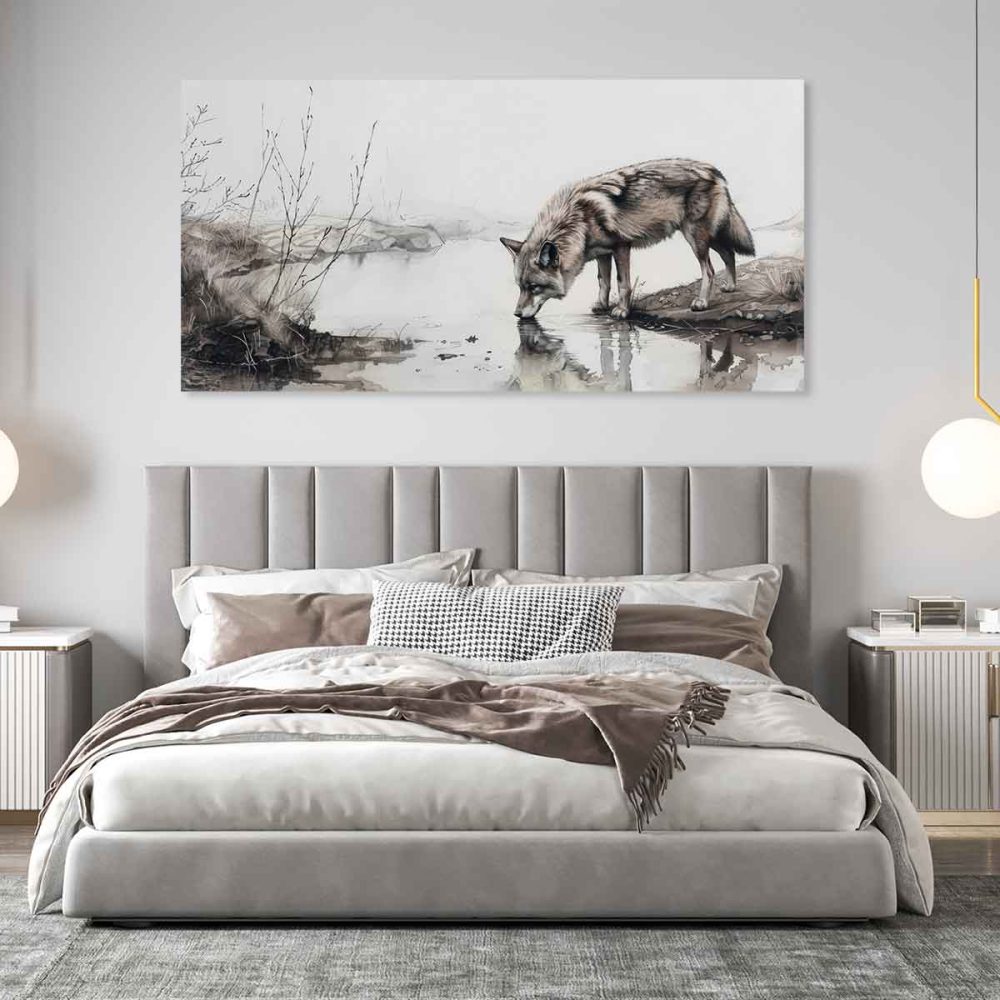 Tableau loup forêt Tableau loup forêt