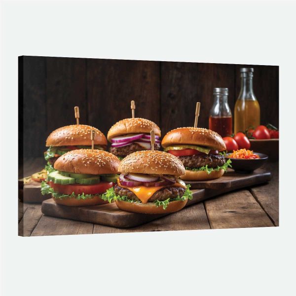 Tableau restaurant fast food hamburger Tableau restaurant fast food hamburger