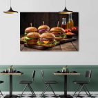 Tableau restaurant fast food hamburger