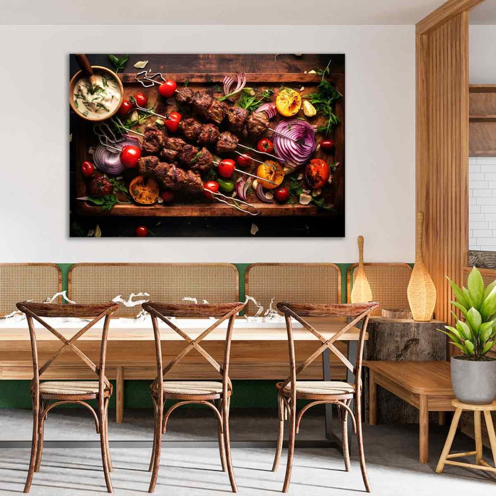 Tableau restaurant turc brochettes Tableau restaurant turc brochettes