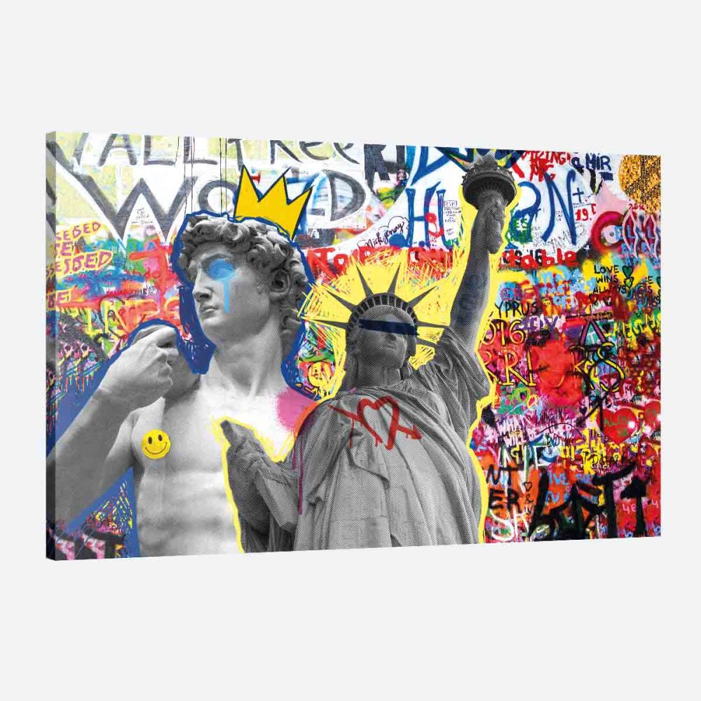 Tableau street art statues Tableau street art statues