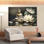 Tableau zen-Bouddha fleur