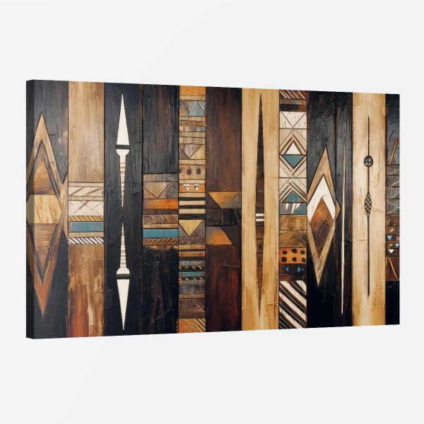 Tableau africain geometrique Tableau africain geometrique
