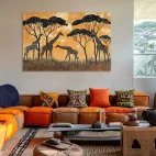 Tableau africain girafes