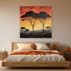 Tableau africain paysage