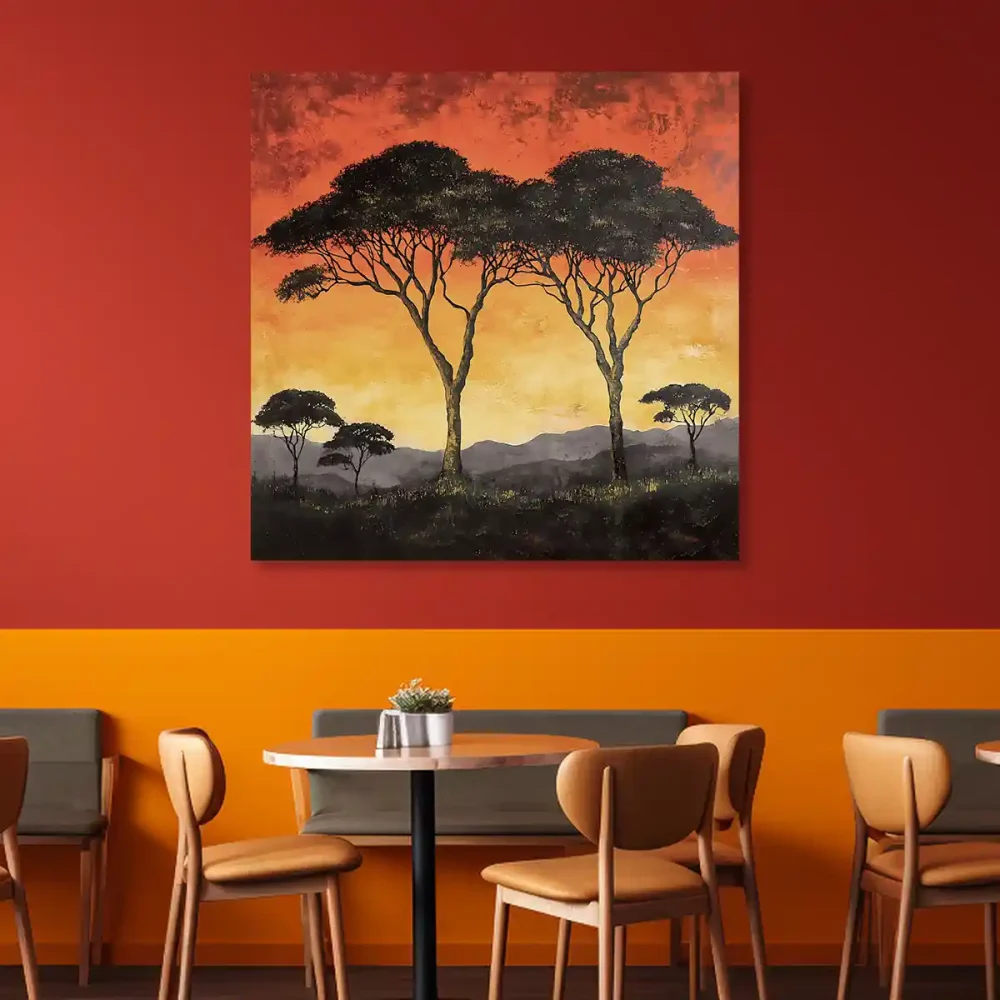 Tableau africain paysage Tableau africain paysage