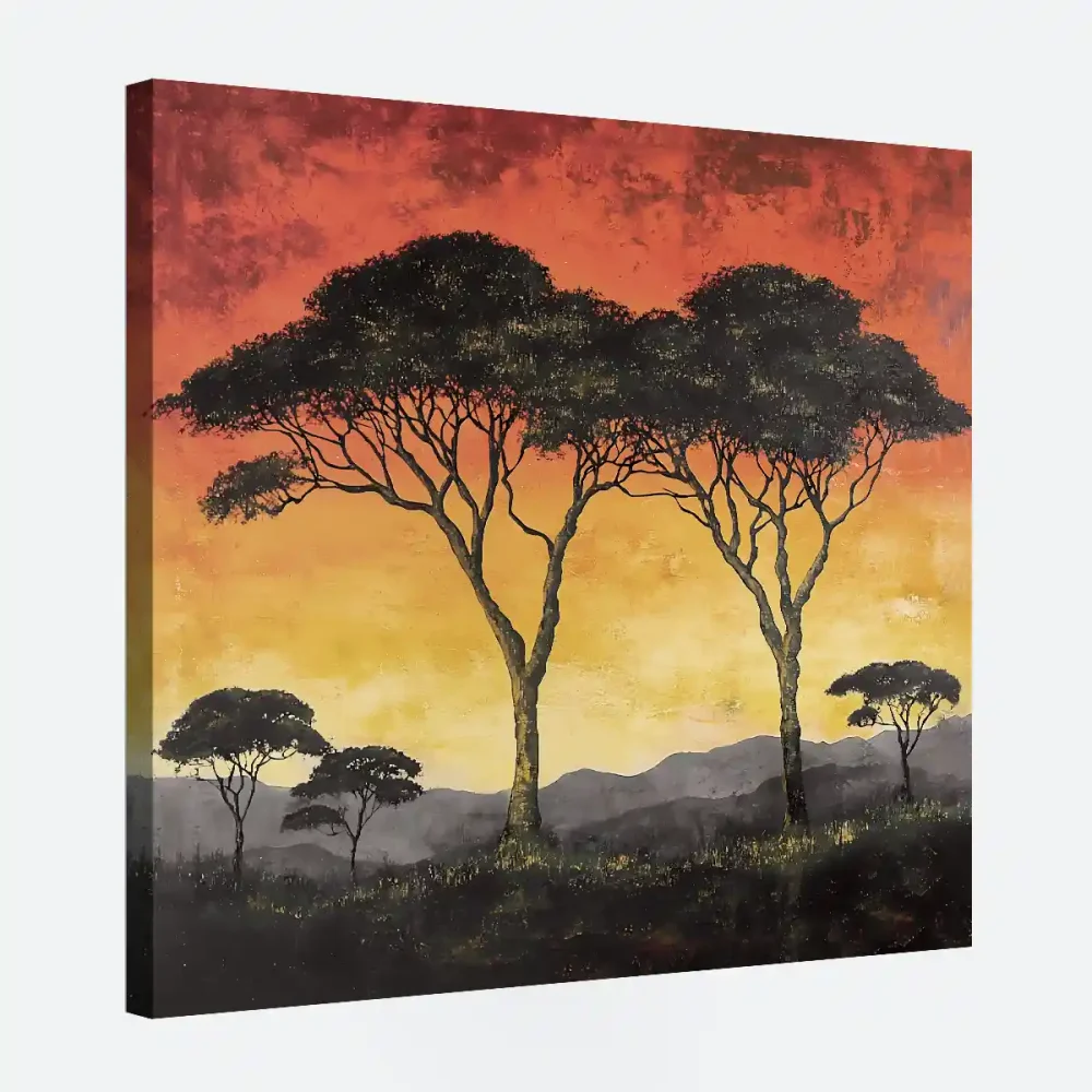 Tableau africain paysage Tableau africain paysage