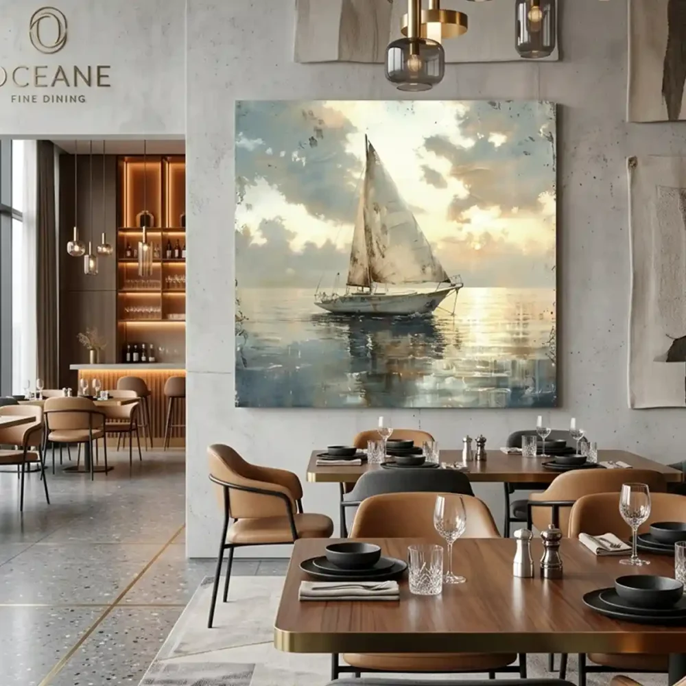 Tableau bateau voilier moderne Tableau bateau voilier moderne