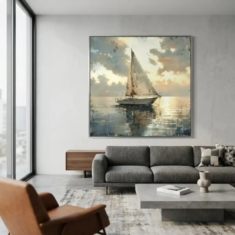 Tableau bateau voilier moderne Tableau bateau voilier moderne