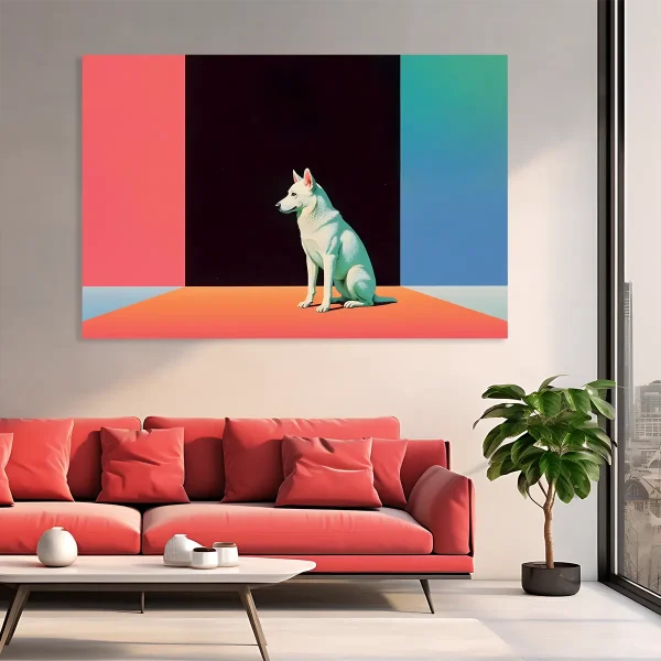Tableau chien moderne