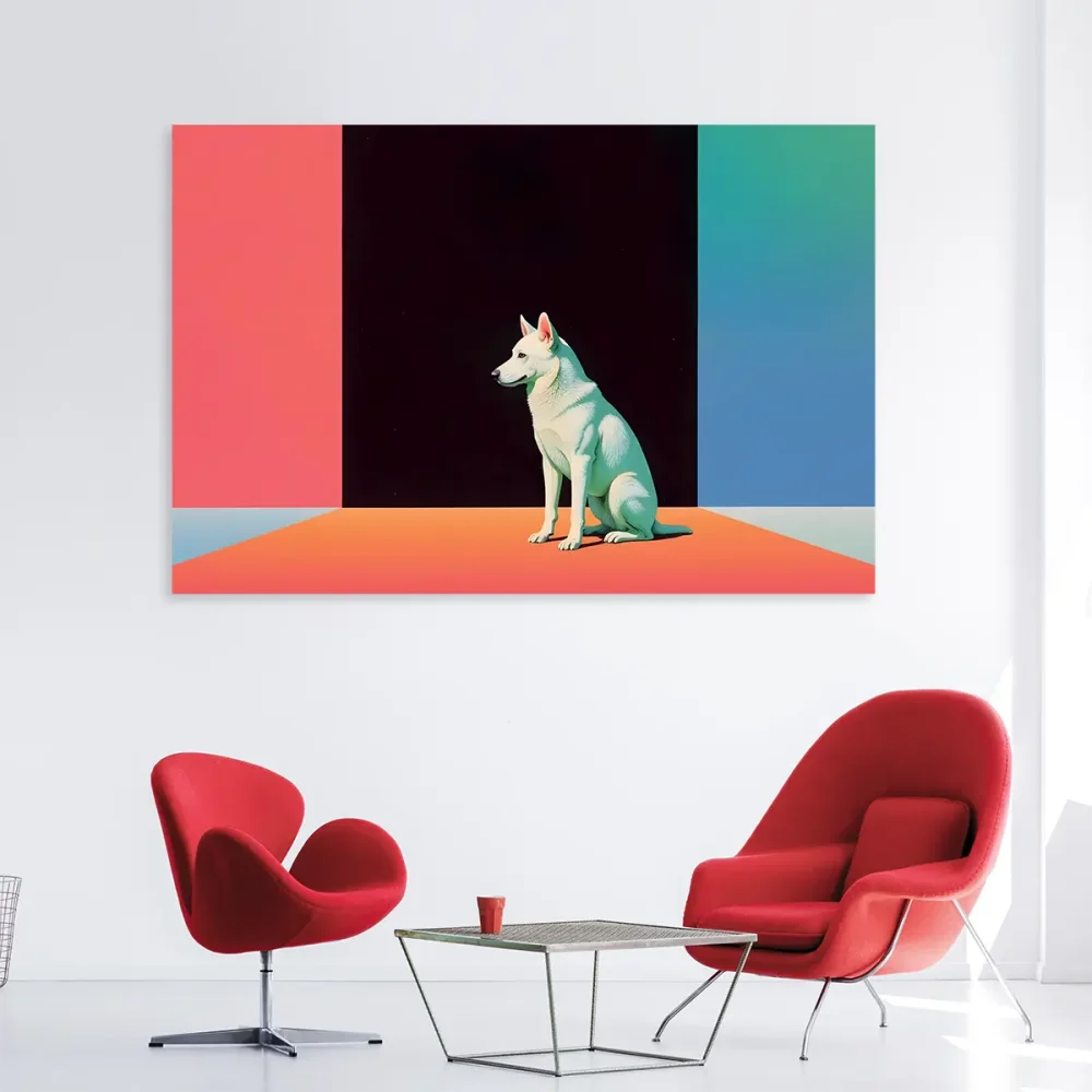 Tableau chien moderne Tableau chien moderne
