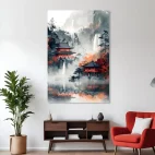 Tableau japonais paysage