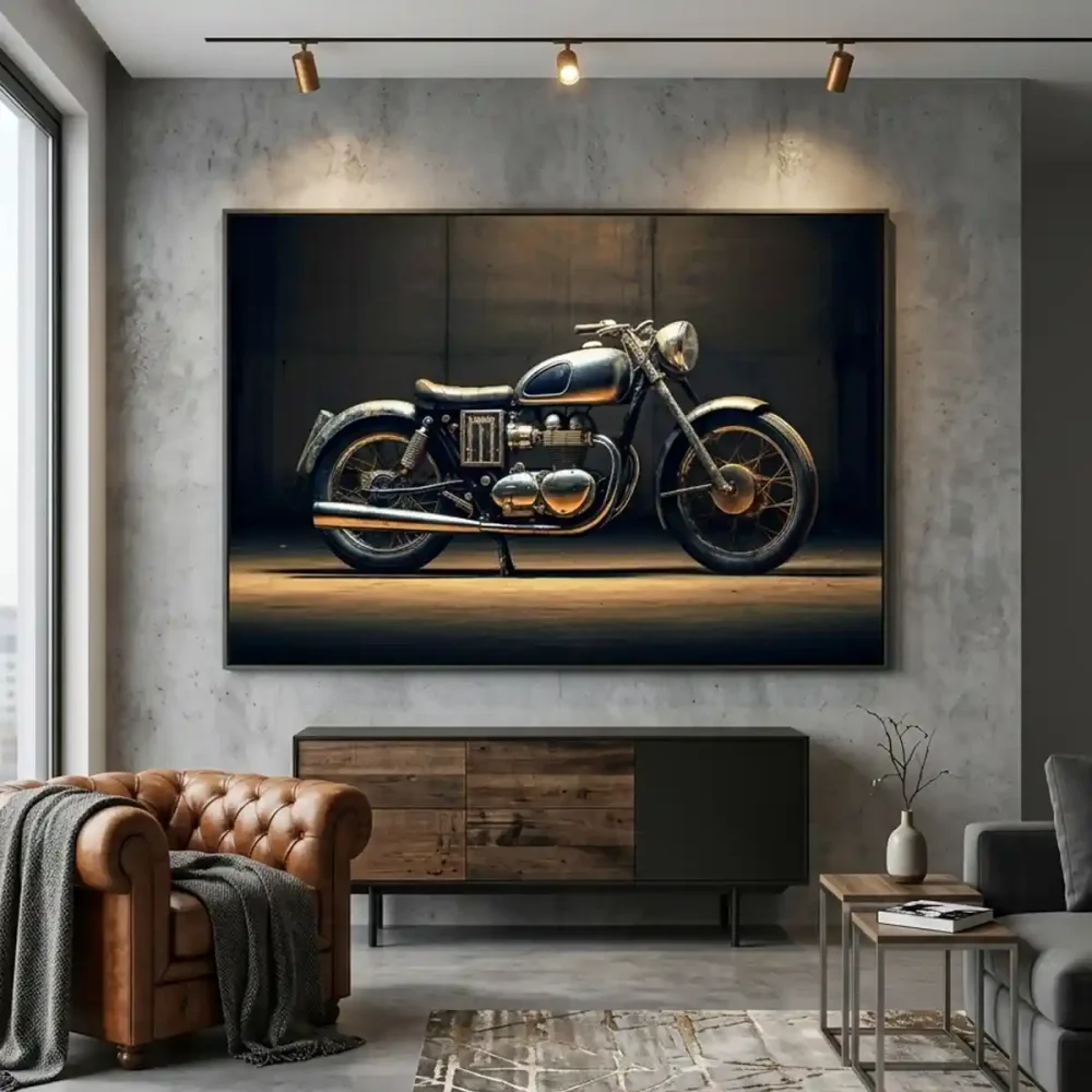 Tableau moto biker vintage Tableau moto biker vintage