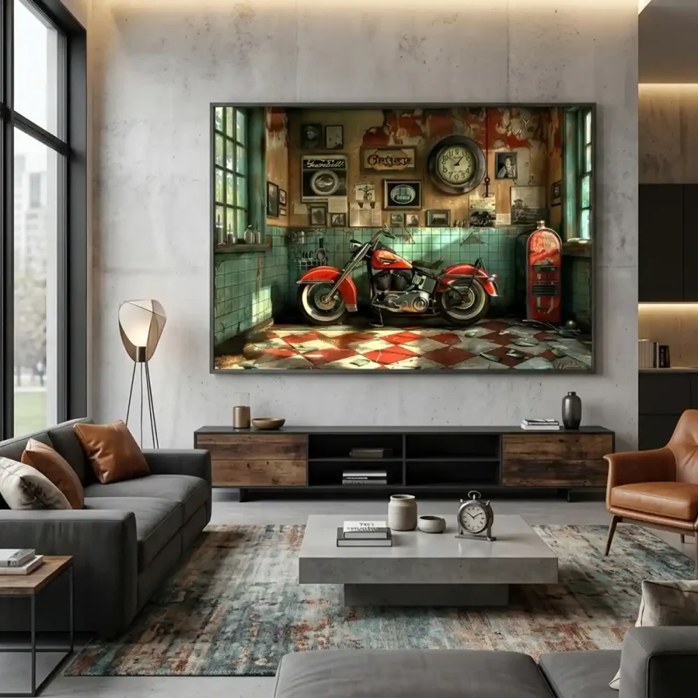 Tableau moto Harley Tableau moto Harley