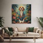 tableau chien yoga