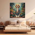 tableau chien yoga