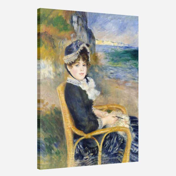 tableau Renoir femme au bord de la mer