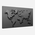 tableau carte du monde noir