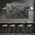 tableau carte du monde noir