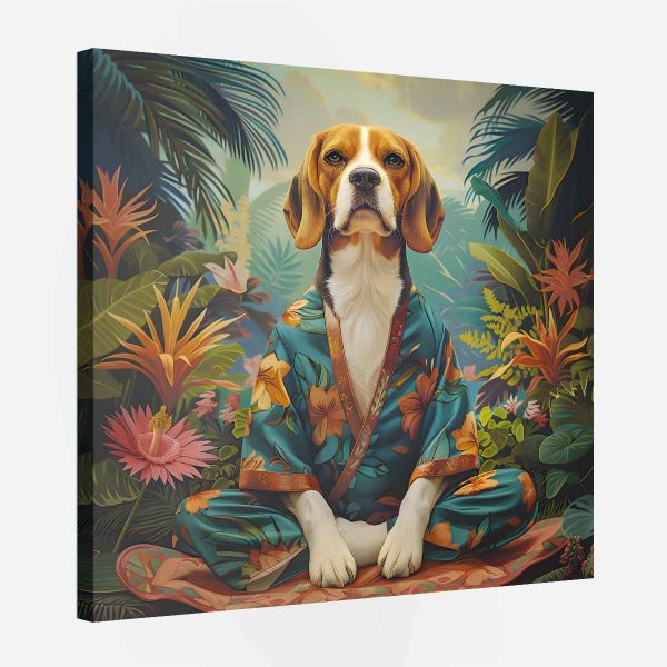 tableau chien yoga