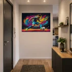 tableau deco football couleur