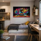 tableau deco football couleur