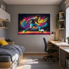 tableau deco football couleur