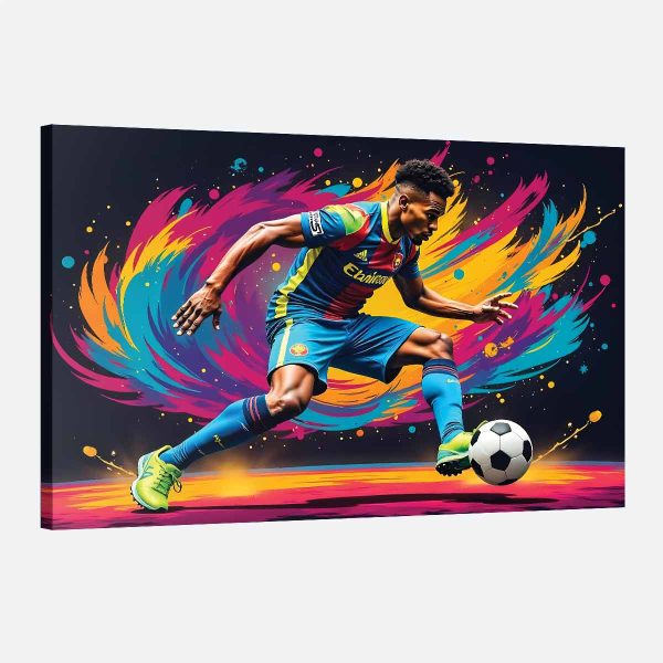 tableau deco football couleur