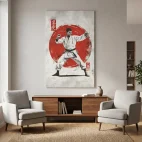 tableau karate vintage