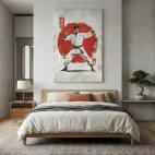 tableau karate vintage