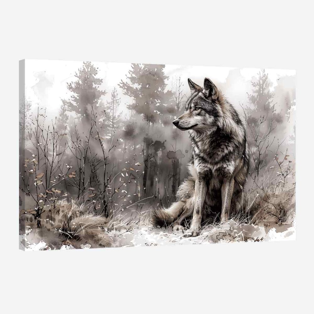 tableau-loup-salon tableau loup salon