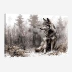 tableau loup salon
