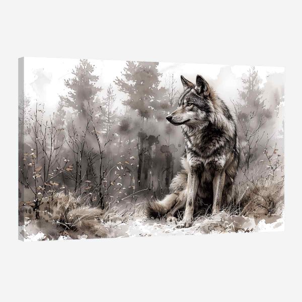 tableau-loup-salon tableau loup salon
