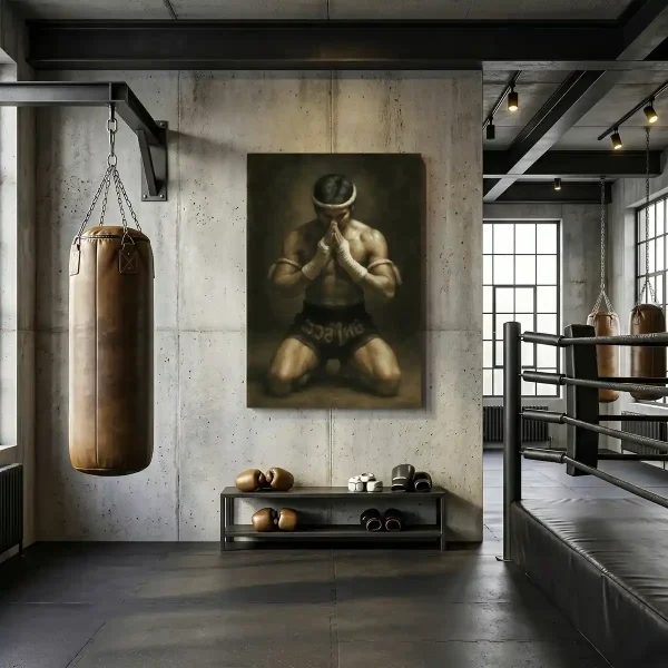 tableau muay thai boxeur