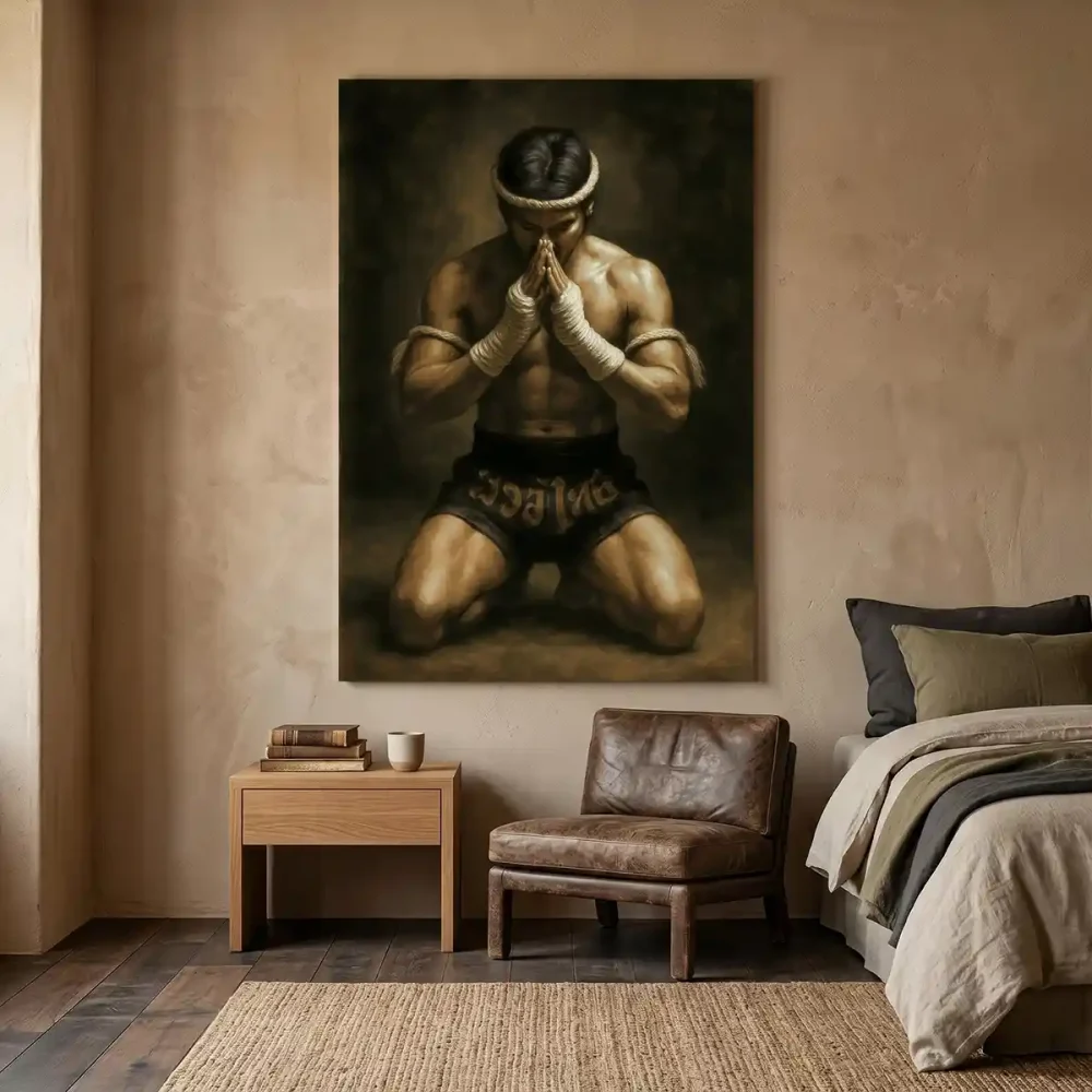 tableau muay thai boxeur tableau muay thai boxeur